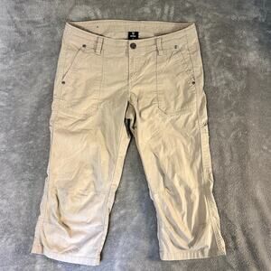 Kuhl Capri Hiking Pants Women's 8 Khaki Outdoor Adventure Stretch Performance